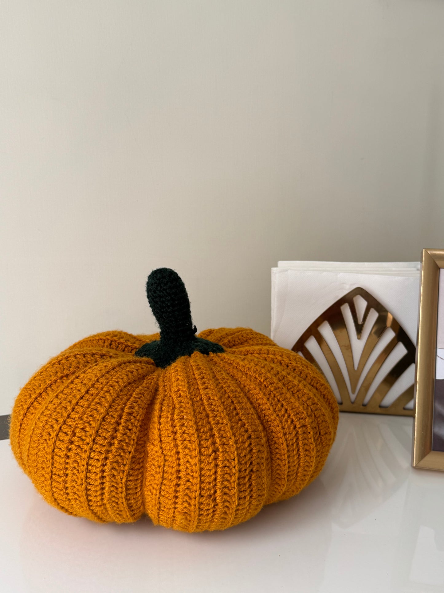 Crochet Pumpkin Cushion