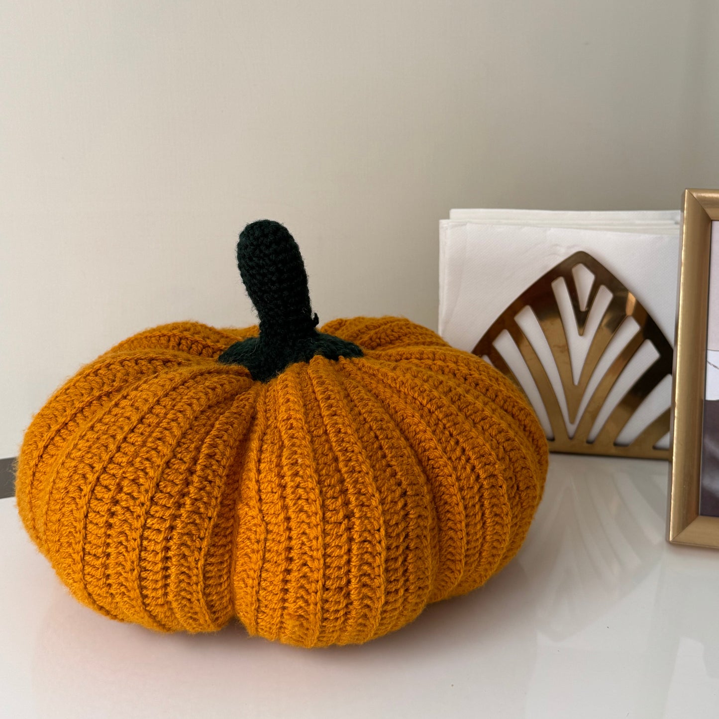 Crochet Pumpkin Cushion