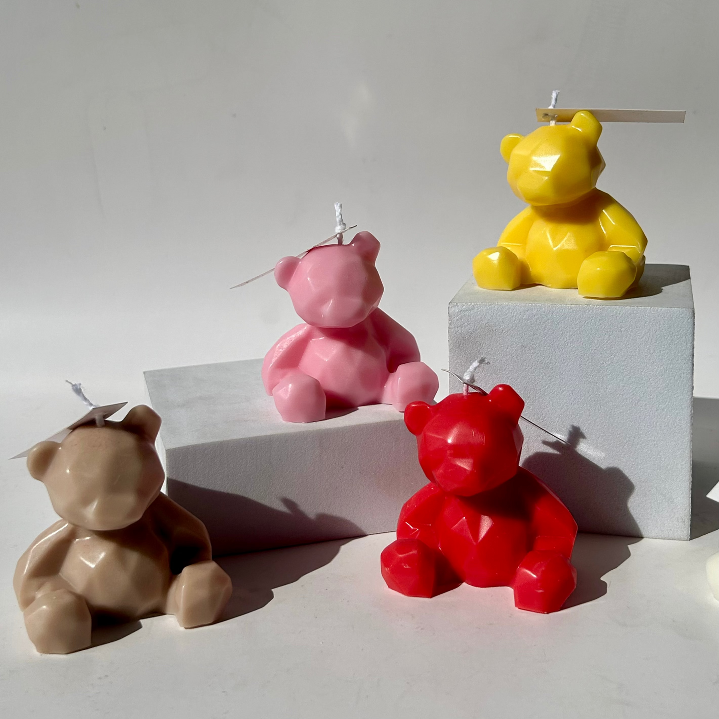 Geometric Teddy Candle
