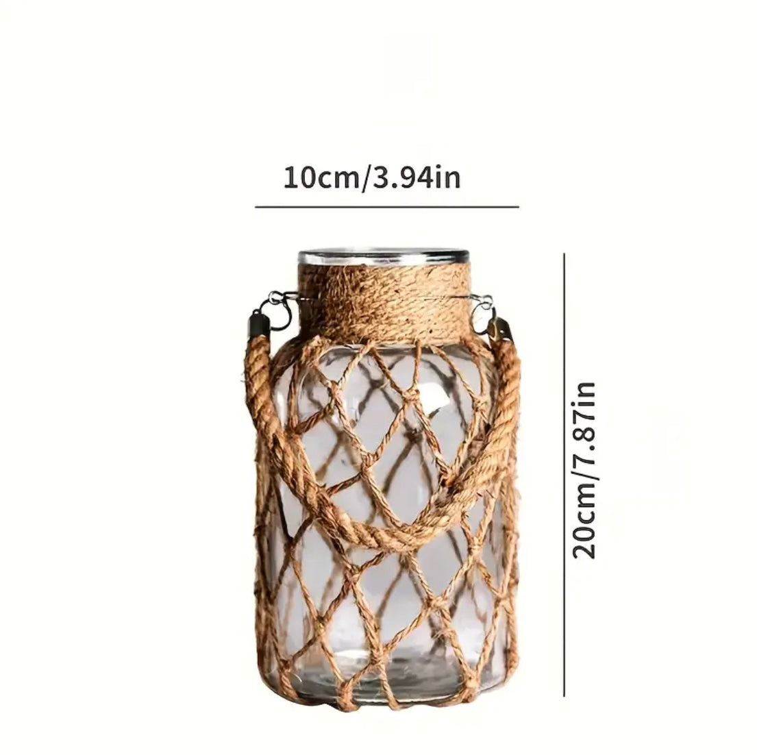 Rustic Vintage Glass Vase pair