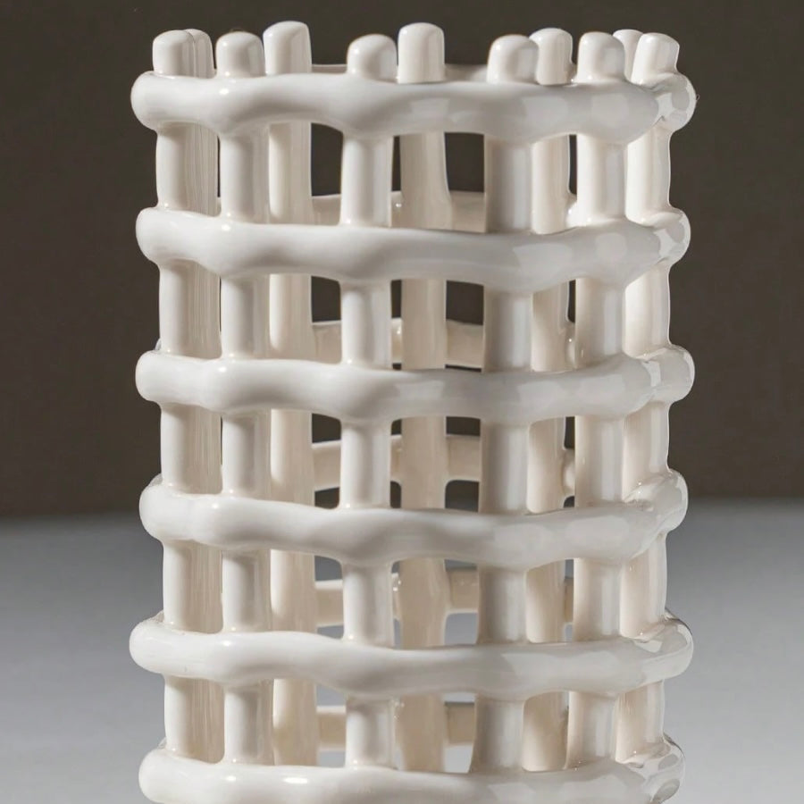 Ceramic Woven Storage Basket
