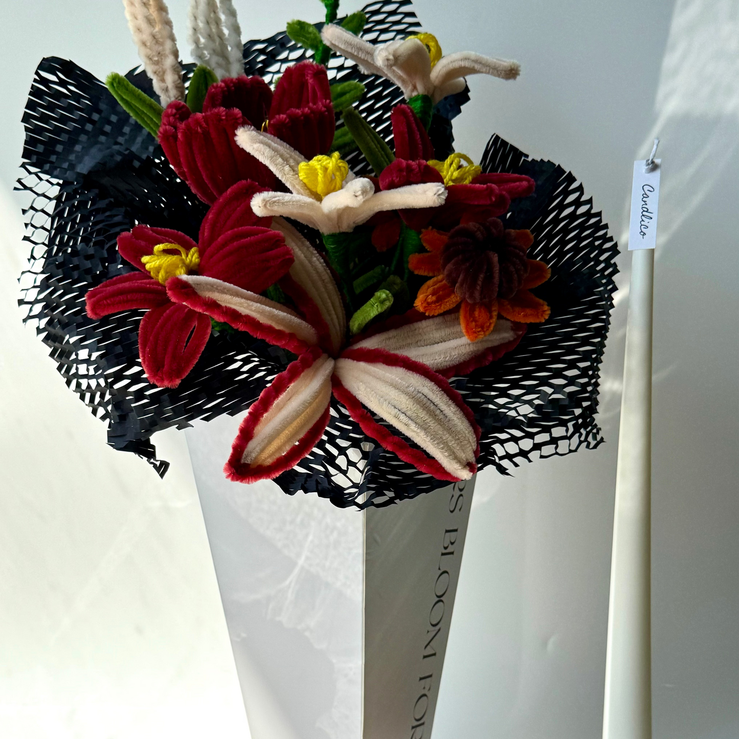 Cherry Pop Blooms - Pipe Cleaner Bouquet