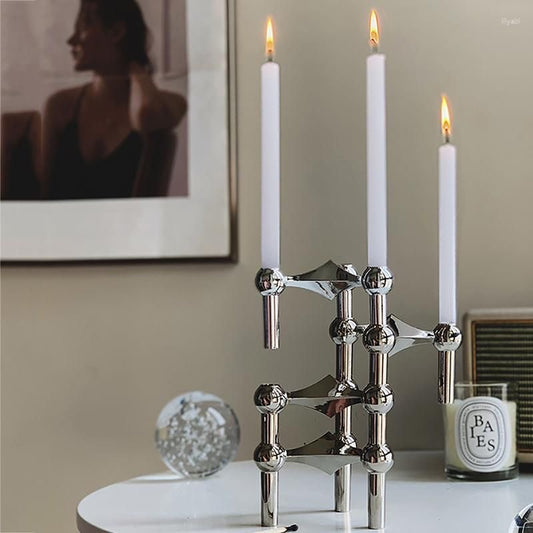 Nordic Molecular Structure Candle Holder set of 3