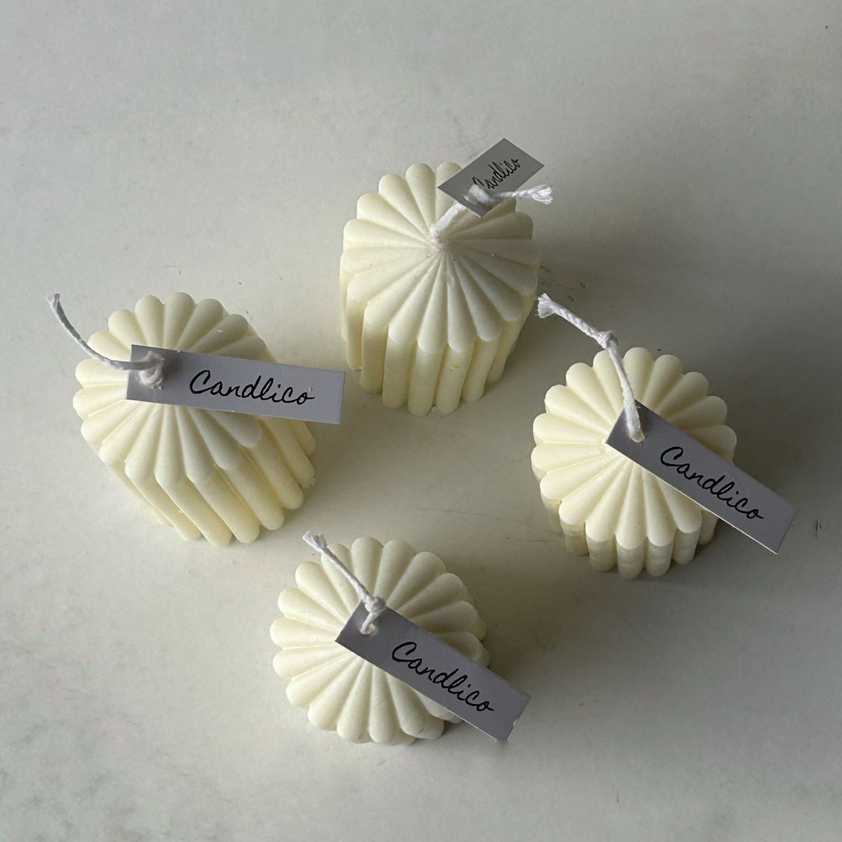 Clio Ribbed Pillar Candle