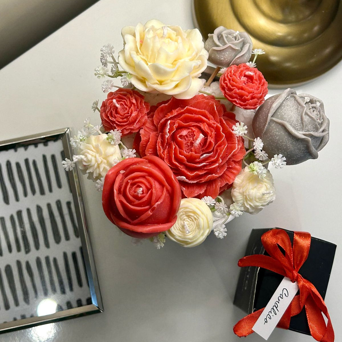 Candle Bouquet - Crimson Meadow