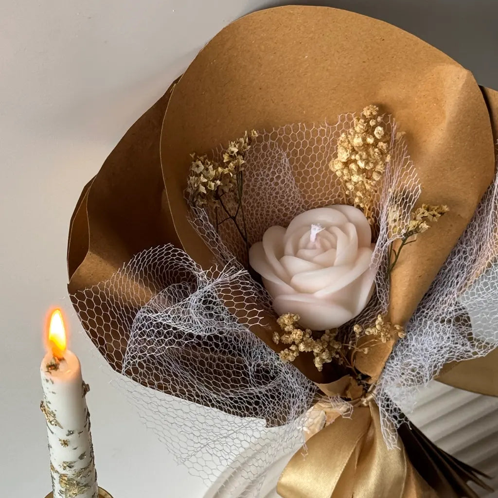 Rose Flower - Special Gift Candle Bouquet