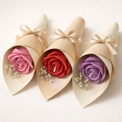 Rose Flower Wrap - Candle Bouquet