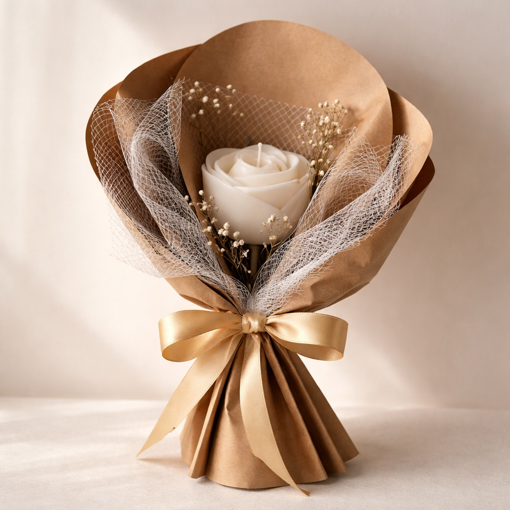 Rose Flower - Special Gift Candle Bouquet