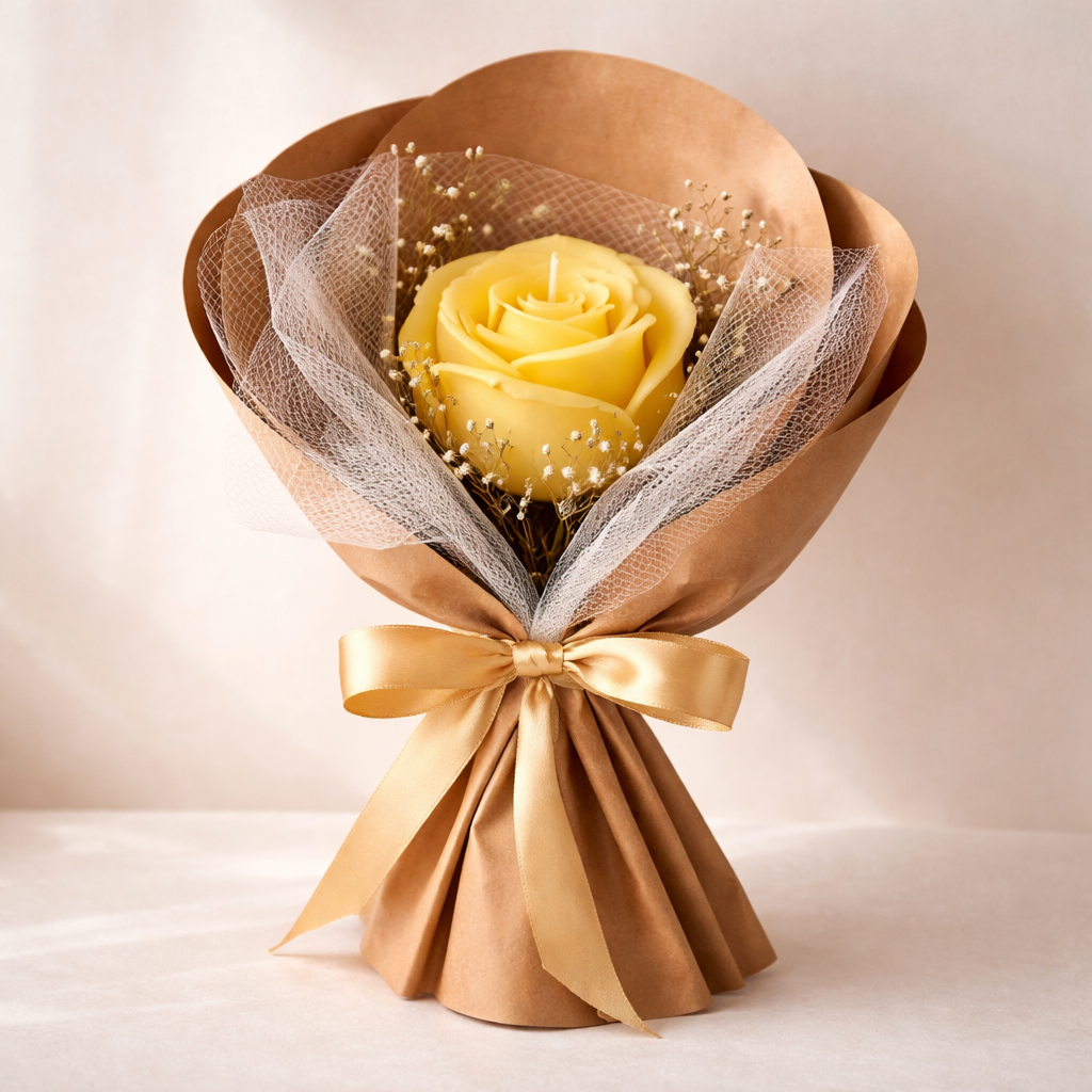 Rose Flower - Special Gift Candle Bouquet