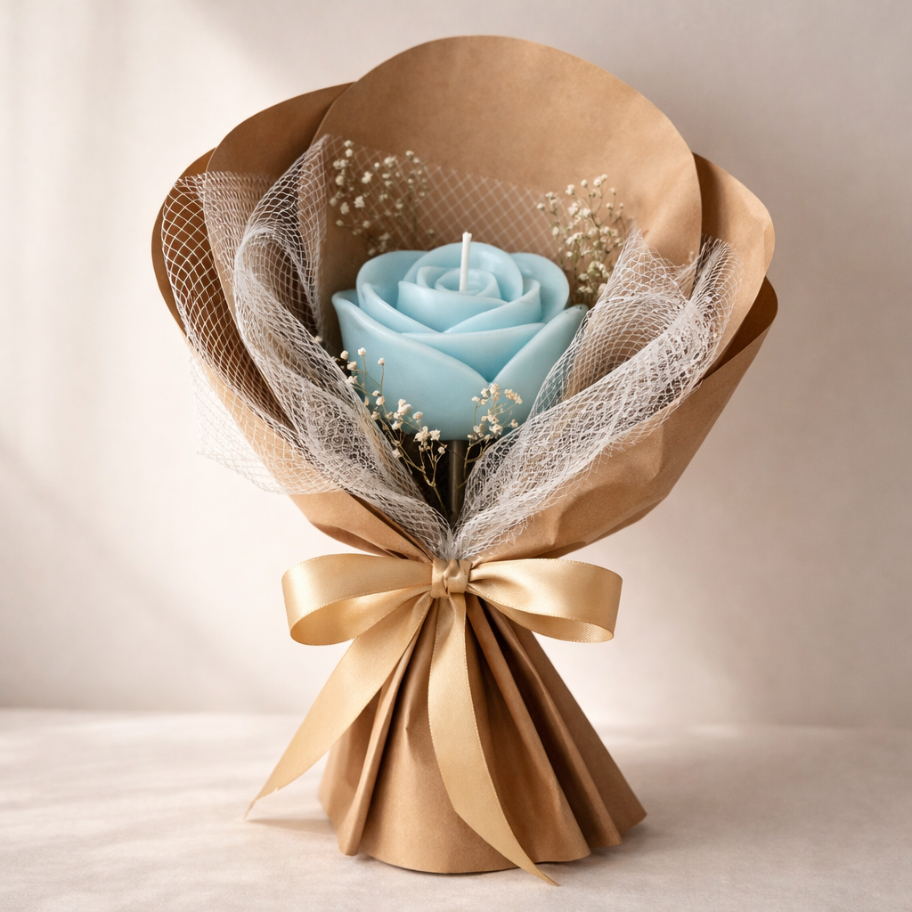 Rose Flower - Special Gift Candle Bouquet