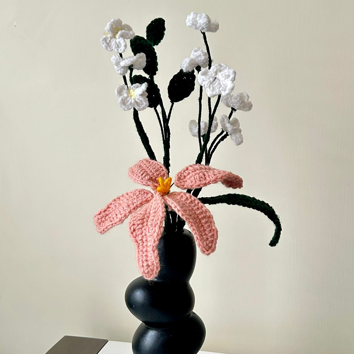Berry Elegance Blossom Crochet Flower