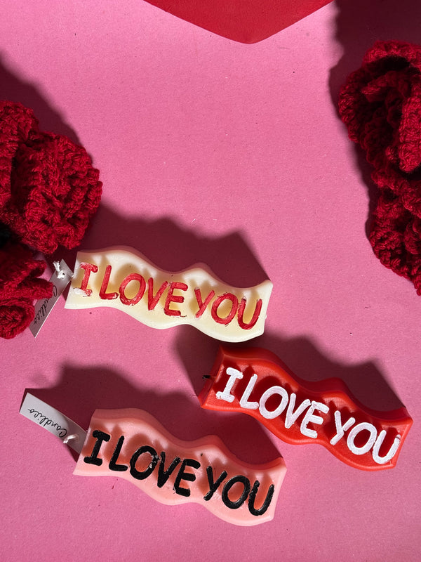 I love you candle