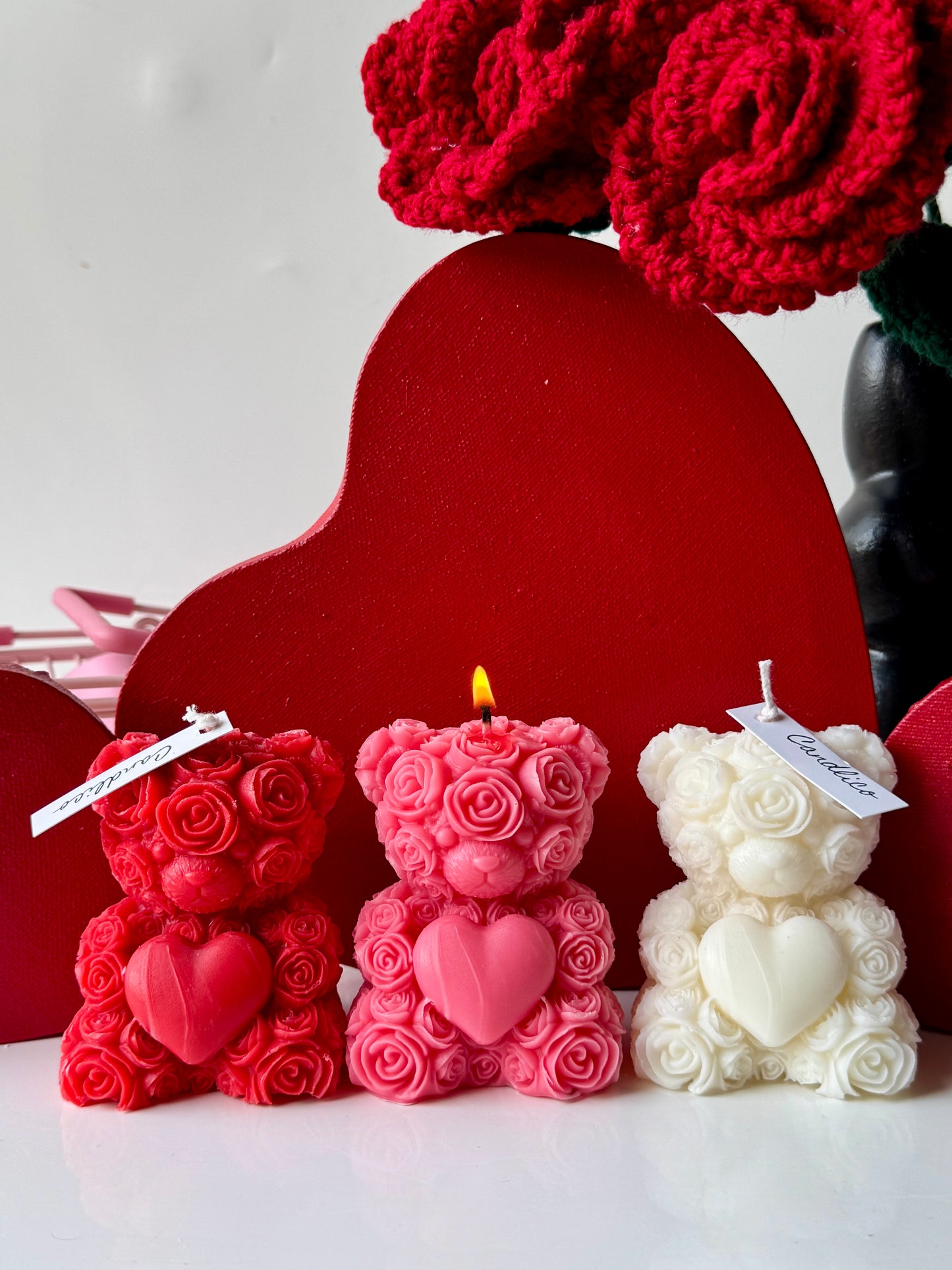 Rose Teddy Candle