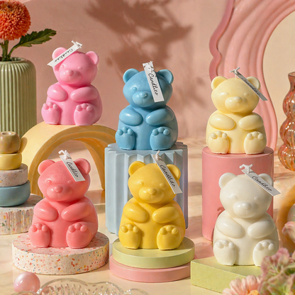 Chunky Teddy Candle