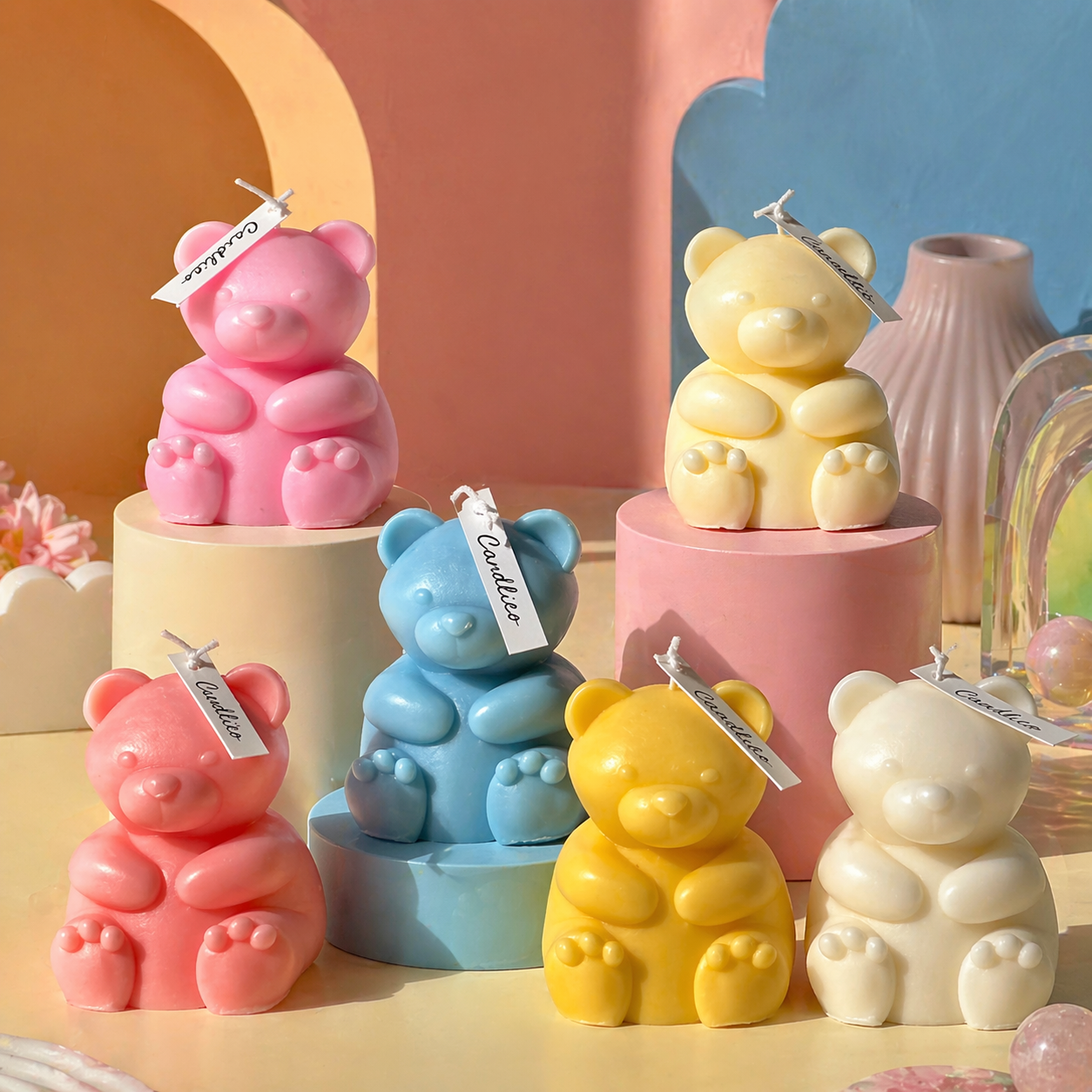 Chunky Teddy Candle
