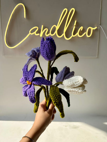 Royal Amethyst Crocuses - Crochet Flowers