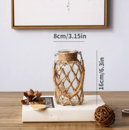 Rustic Vintage Glass Vase (Pair)
