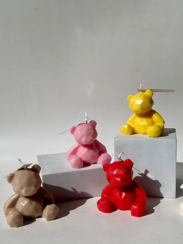 Geometric Teddy Candle