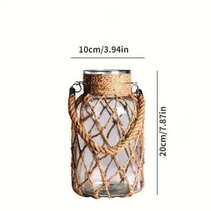 Rustic Vintage Glass Vase (Pair)