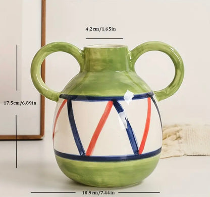 Hand Painted Ceramic Vase
