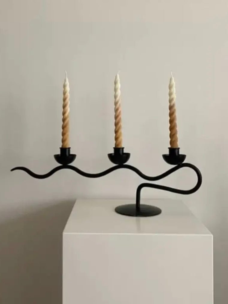 Vintage metal candle holder
