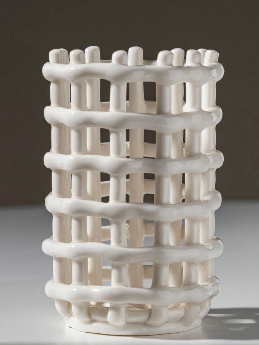 Ceramic Woven Storage Basket