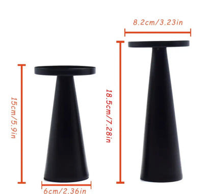Black Candle Holder (Set of 2)