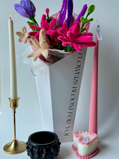 Soft Blush Bunch - Crochet Bouquet