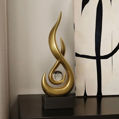 Noir Swirl Sculpture