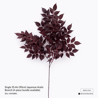 Dark Brown Lingxiao Leaves Branch