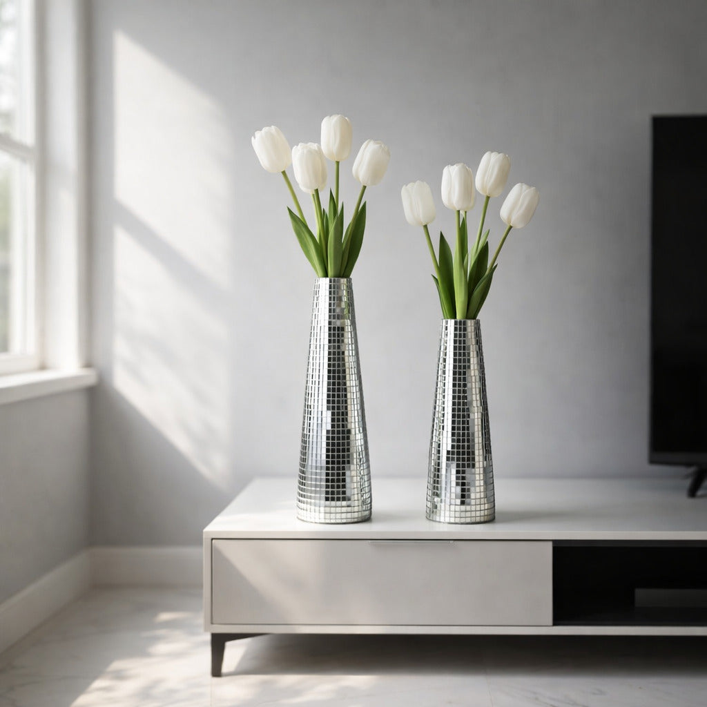 Prism Mirror Mosaic Vases