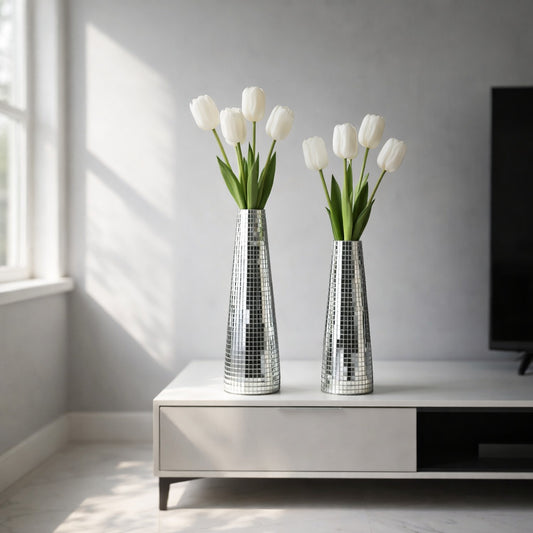 Prism Mirror Mosaic Vases