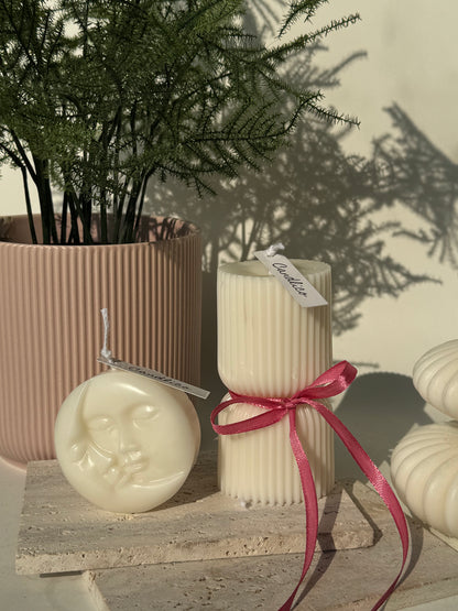 Strip Pillar Candles (Pair)