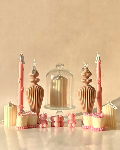 Glass Dome Candle Holder