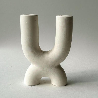 U-Shaped Ceramic Candle Holder