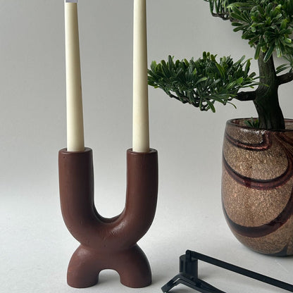 U-Shaped Ceramic Candle Holder