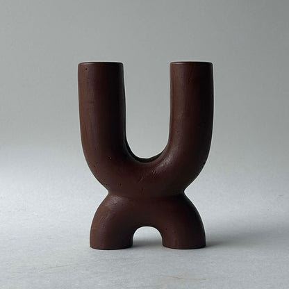 U-Shaped Ceramic Candle Holder