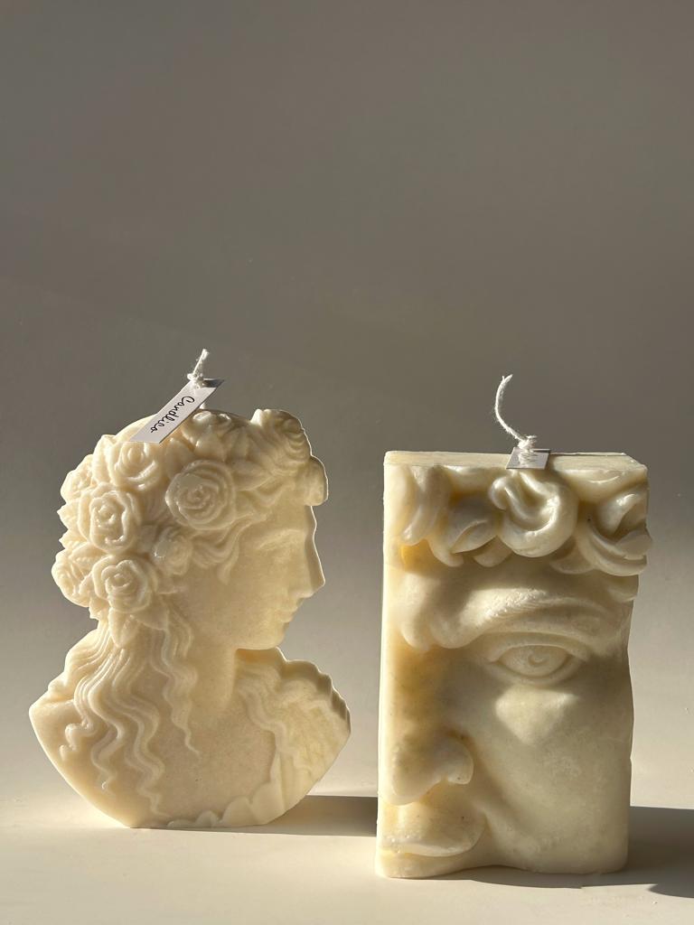 Medusa Sculpture Candle