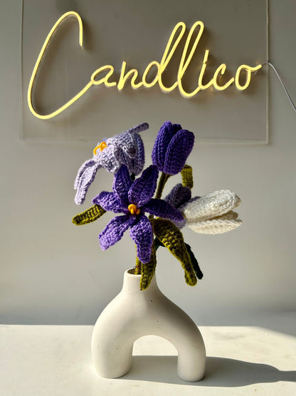 Royal Amethyst Crocuses - Crochet Flowers