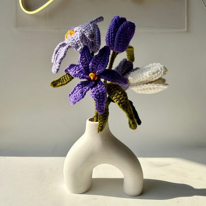 Royal Amethyst Crocuses - Crochet Flowers