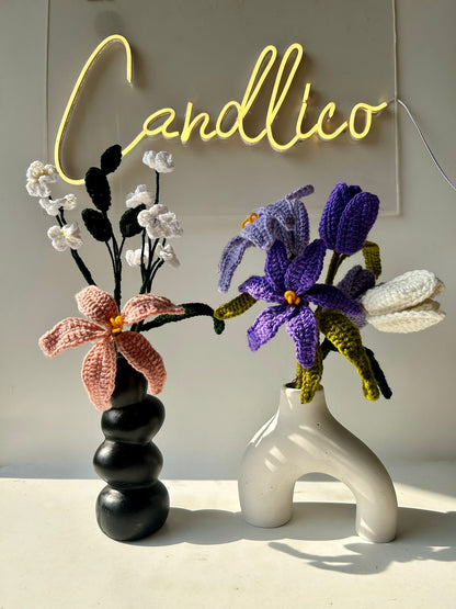 Royal Amethyst Crocuses - Crochet Flowers