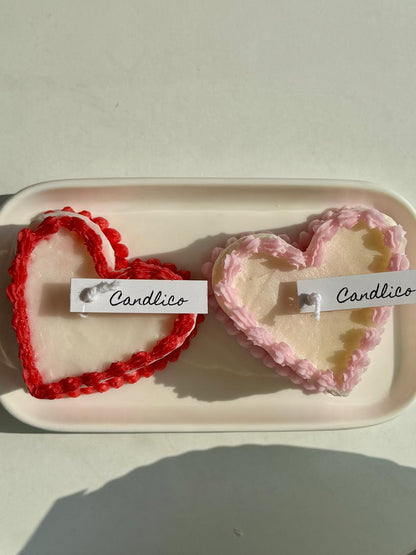 Heart Cake Candle