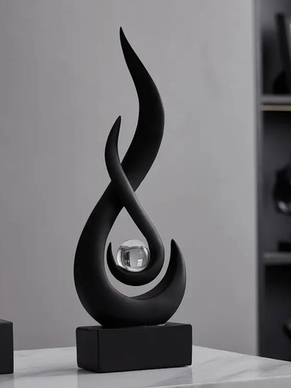 Noir Swirl Sculpture