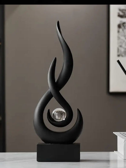 Noir Swirl Sculpture