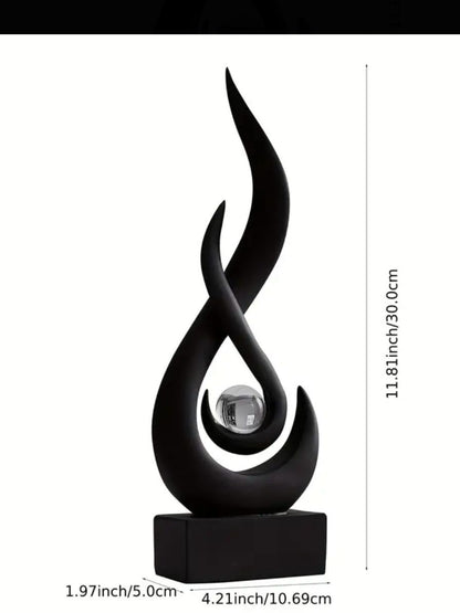 Noir Swirl Sculpture