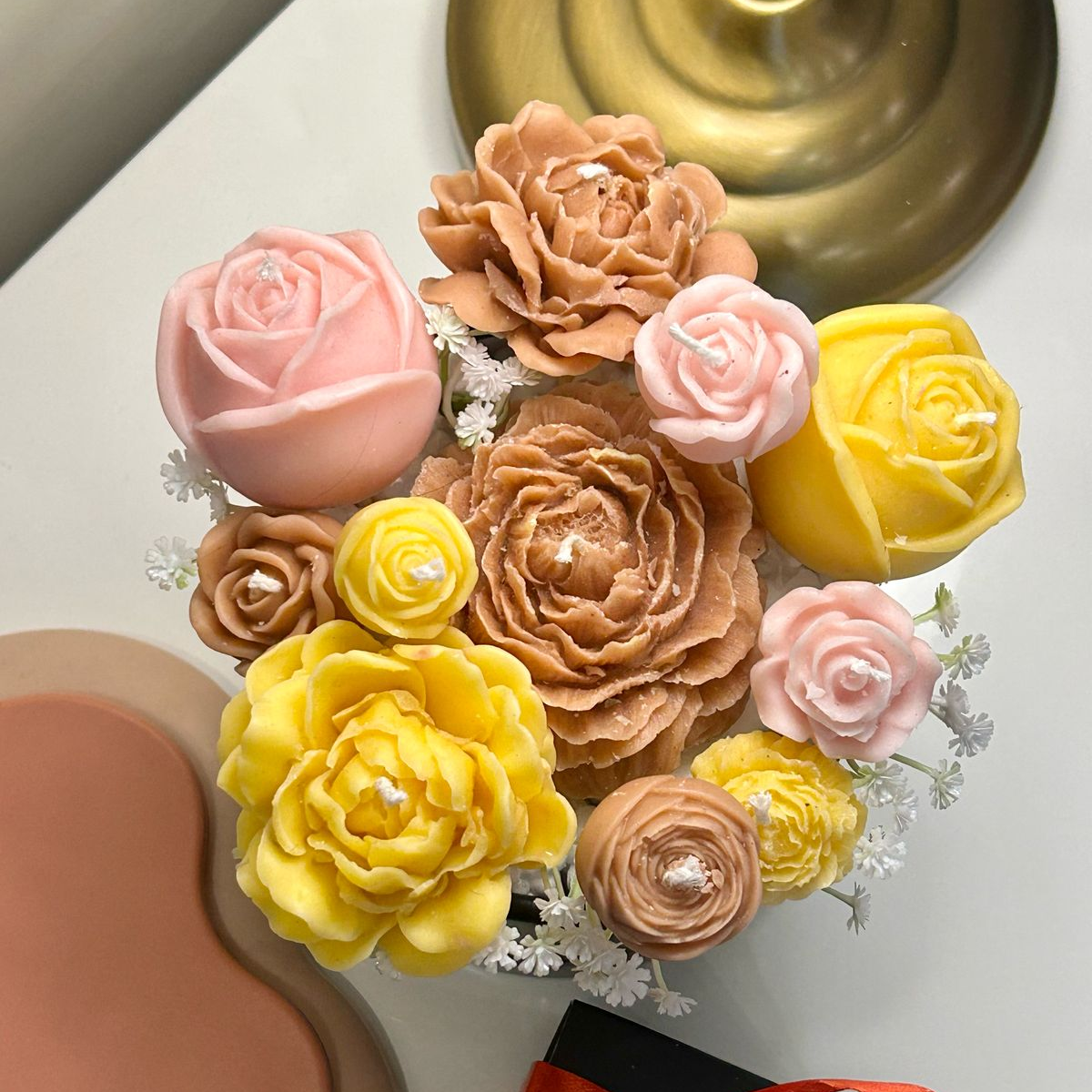 Candle Bouquet - Toffee Petals