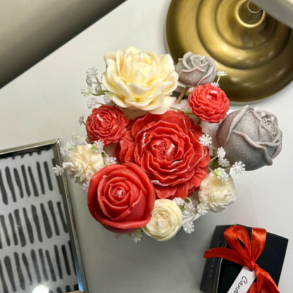 Candle Bouquet - Crimson Meadow
