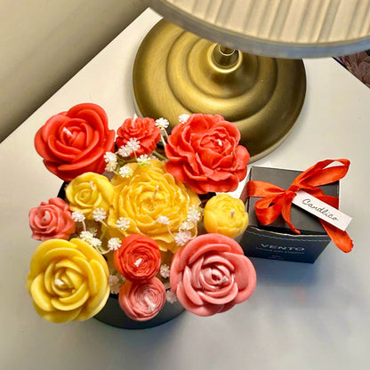 Candle Bouquet - Rosy Sunshine
