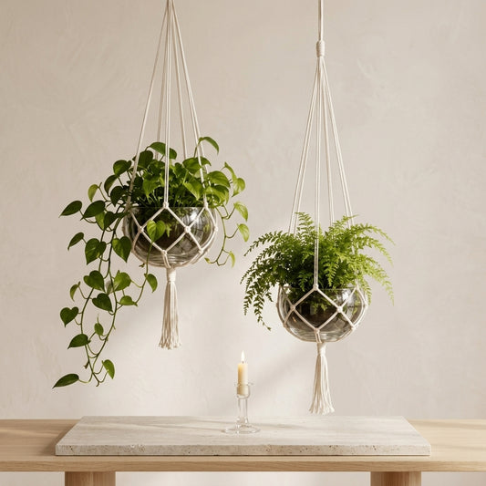 Handwoven Bohemian Plant Hanging Basket