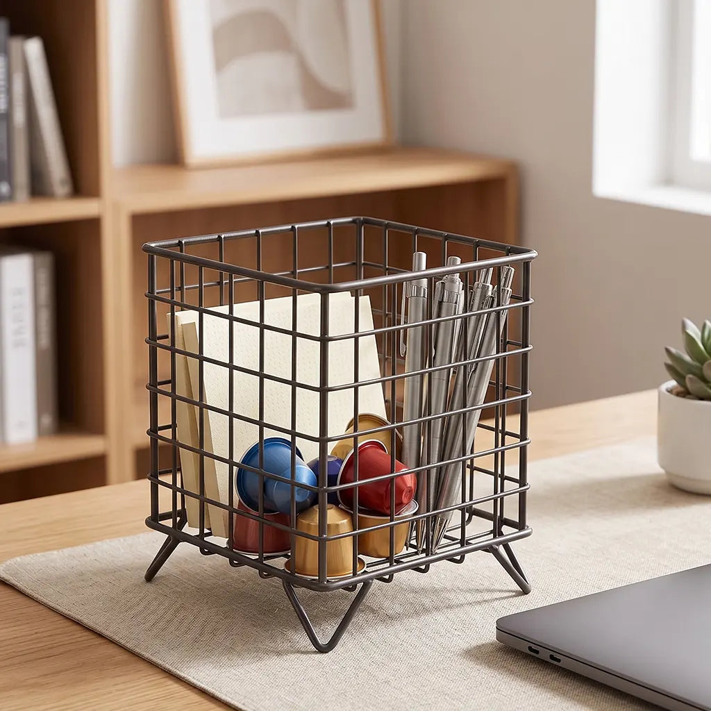 Nordic Stainless Steel Desk Organizer